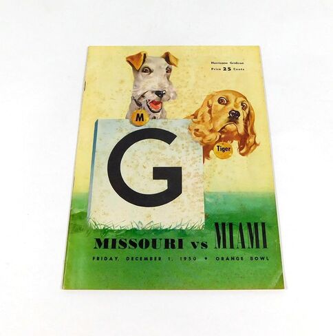 1950 Miami Florida vs Missouri College Football Program 12-1-50 - College Programs in Saudi Arabia