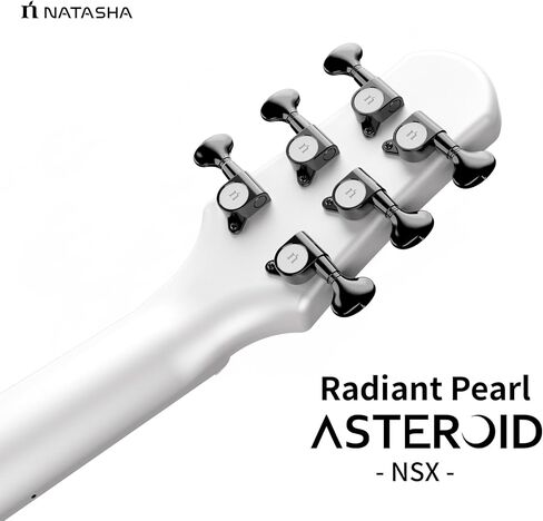 جيتار صوتي من ألياف الكربون من ناتاشا مع بيك اب NSX، جيتار سفر جيتار بسلسلة فولاذية مقاس 38 بوصة، جيتار متين رفيع للغاية مكون من 6 أوتار للمبتدئين والمتعلمين المتوسطين والكبار (لؤلؤ مشع) in Kuwait