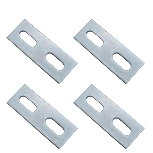 4PCS Double Hole Stainless Steel Flat Code Silver Straight Plate Stone Hangers Dock Cleat Square Washer U-Bolt Mount Plate Furniture Connectors in Saudi Arabia