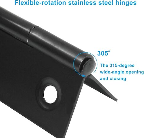 4PCS 3 Inch Stainless Steel Door Folding Butt Hinges, Black Metal Bisagras para Puertas with Screws for Door, Furnitures, Windows, Cabinet,Cupboard, Dressers in Kuwait