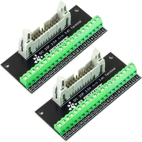 2pcs IDC Terminal Breakout Board 20 Pins 2x10 2.54mm IDC to Terminal 3.81mm Expansion Connector in Saudi Arabia