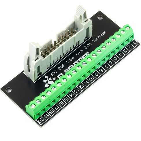 2pcs IDC Terminal Breakout Board 20 Pins 2x10 2.54mm IDC to Terminal 3.81mm Expansion Connector in Saudi Arabia