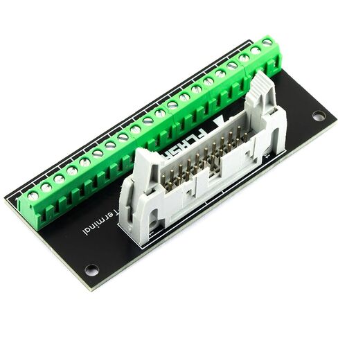 2pcs IDC Terminal Breakout Board 20 Pins 2x10 2.54mm IDC to Terminal 3.81mm Expansion Connector in Saudi Arabia