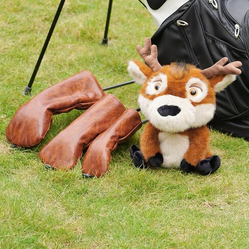 Craftsman Golf Deer Plush Driver Headcover Head Cover Protector Animal Golf Club Covers Add Fun to Your Golf in Saudi Arabia