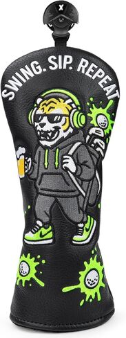Golf Club Covers Funny Tiger Driver Cover Fariway Wood Headcover Hybrid Cover Leather Golf Headcover for Most Brand in Saudi Arabia
