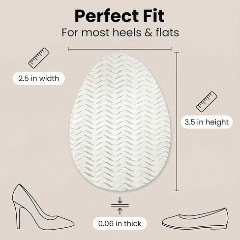 Non Slip Shoe Pads for Heels, Anti Slip Grips for Bottom of Shoes, Self Adhesive Heel Pads for High Heels Boots, Shoe Grips for Heels, Sole Protector for Women (Clear & Black) in Saudi Arabia