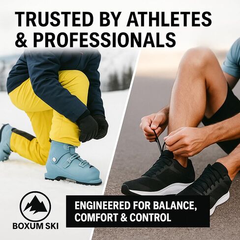 كعب Boxum Ski Varus - حشوات مطاطية حمراء ثابتة لتصحيح النطق والاستلقاء - نعال داخلية لتقويم العظام للأحذية والأحذية طويلة الرقبة وأحذية التزلج - رفع الكعب المتوسط ​​أو الجانبي لمحاذاة القدم (متوسط) in Kuwait