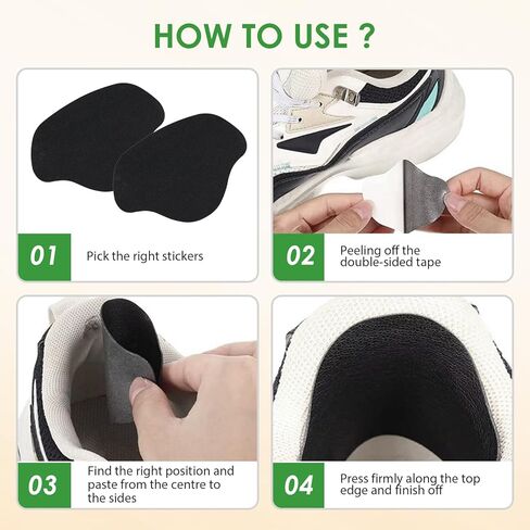 16 Pairs Shoe Heel Repair Patches, Quick Self-Adhesive Inside Sneaker Holes Patches, Complete Interior Mesh Patch Up for Sport Work Walking Hiking Tennis Shoes Sneaker (4 Color) in Kuwait