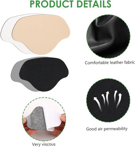 16 Pairs Shoe Heel Repair Patches, Quick Self-Adhesive Inside Sneaker Holes Patches, Complete Interior Mesh Patch Up for Sport Work Walking Hiking Tennis Shoes Sneaker (4 Color) in Kuwait