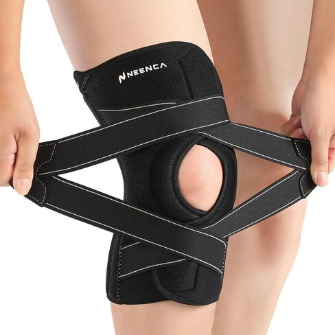 NEENCA Knee Brace for Women & Men, Compression Knee Support with X-Straps Design - ACL, MCL, PCL, Meniscus Tear & Arthritis Pain Relief - Stabilizing Joint with Side Stabilizers & Patella Gel Pads in Saudi Arabia
