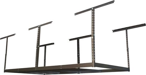 MonsterRax 4x8 Overhead Garage Storage Rack Frame Kit - Hanging Storage Shelves, Garage Ceiling Storage Rack System, Ceiling Shelving - (Hammertone, Adjustable 18"-33") in Saudi Arabia