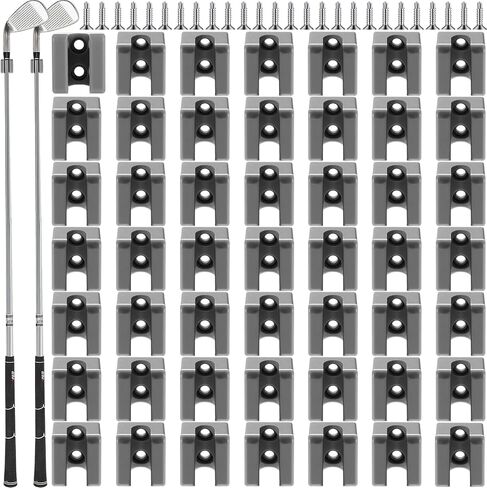 Deekin 30 Pcs Golf Club Hanger Holder Golf Club Wall Mount Rack Storage Organizer for Garage Hanger with 60 Pcs Screws for Wall Display, Grip up Type in Saudi Arabia
