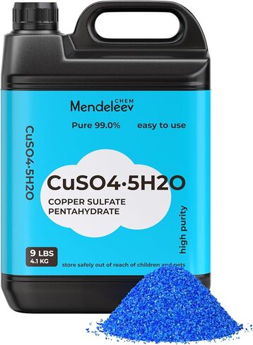 9 رطل من بلورات كبريتات النحاس، مسحوق خماسي الهيدرات، خالٍ من EPA in Kuwait