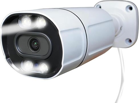 Sinis 4K Security IP Camera, Surveillance Outdoor Indoor PoE Turret Camera, Wired Only Work with NVR, 100Ft Smart IR Night Vision, Human & Motion Detection, IP67,2.8mm Lens, Build in Mic in Kuwait