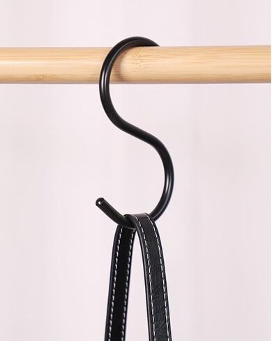Generic 10pcs S-Shaped Hooks, Heavy-Duty Anti-Slip, Thick Metal, Black, Used For Hanging Plants, Wardrobes, Gardens, Kitchen Accessories in Saudi Arabia