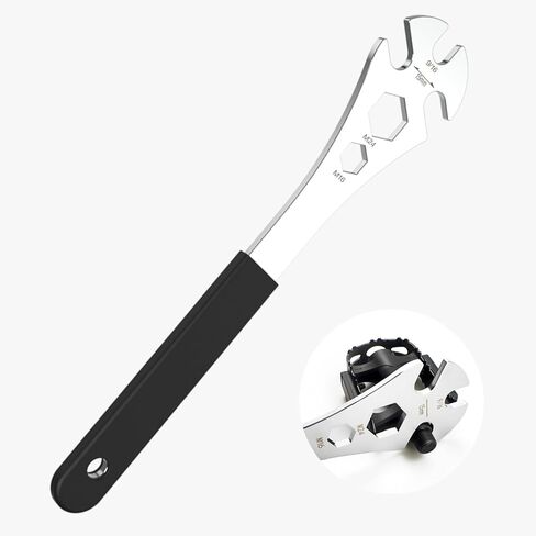 Bike Pedal Wrench, Cr-V Steel Super Hard Bicycle Pedals Removal Tool, Bicycle Pedal Wrench with Rubber Grip for Road Mountain E-Bike in Saudi Arabia