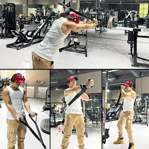 Triceps Rope Handles Gym Cable Machine Attachment TPR Anti Slip Handles 2 Loops Long Strap Fit for Pushdowns Face Pulls Crunches Overhead Extensions Biceps Curl in Saudi Arabia