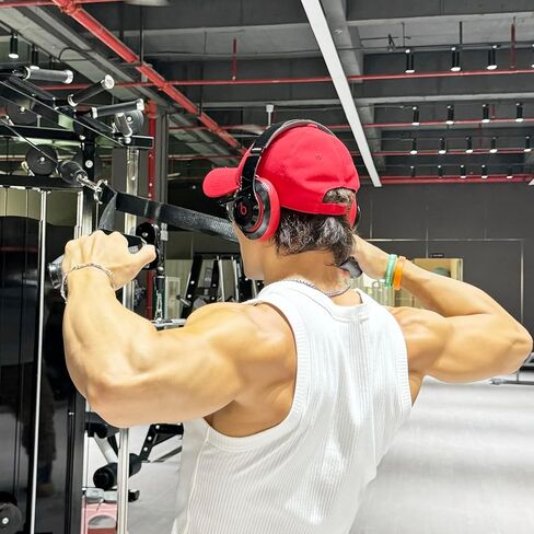 Triceps Rope Handles Gym Cable Machine Attachment TPR Anti Slip Handles 2 Loops Long Strap Fit for Pushdowns Face Pulls Crunches Overhead Extensions Biceps Curl in Saudi Arabia
