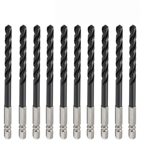 10 قطعة 3 مللي متر-6.5 مللي متر M35 HSSCO لقمة ثقب الكوبالت 3 مزامير تويست بت للتغيير السريع من الفولاذ المقاوم للصدأ (الحجم: 4 مللي متر 10 قطعة) in Kuwait