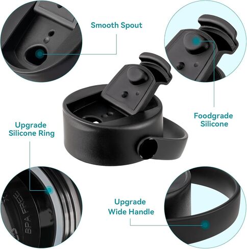 عبوتان من الأغطية البديلة لزجاجة مياه Rtic سعة 32 أونصة، أغطية بديلة علوية مقاومة للتسرب والغبار سعة 32 أونصة متوافقة مع Rtic in Kuwait