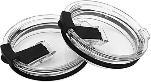 Tumbler Replacement Lid for 20 oz, 30 oz Tumbler - Splash Resistant, Leak Spill Proof and Straw Friendly (30 oz Black) in Saudi Arabia
