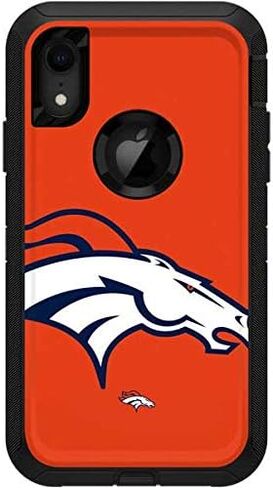 Skinit Decal Skin Compatible with OtterBox Defender iPhone XR - Officially Licensed NFL Denver Broncos Large Logo Design in Saudi Arabia