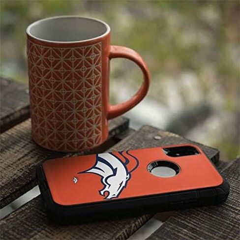 Skinit Decal Skin Compatible with OtterBox Defender iPhone XR - Officially Licensed NFL Denver Broncos Large Logo Design in Saudi Arabia