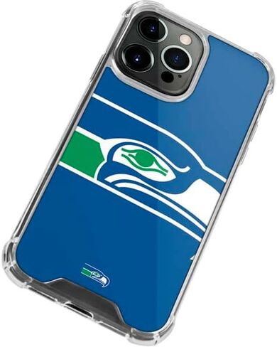 Skinit Clear Phone Case Compatible with iPhone 13 Pro Max - Officially Licensed NFL Seattle Seahawks Retro Logo Design in Saudi Arabia