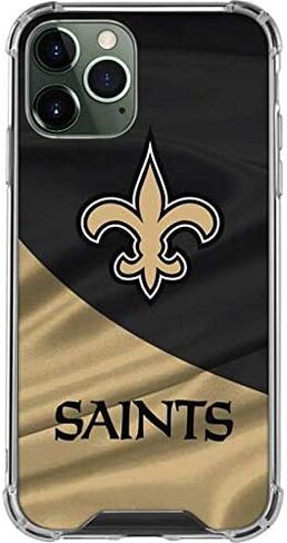 حافظة هاتف Skinit الشفافة متوافقة مع iPhone 12 Pro Max - تصميم مرخص رسميًا من NFL New Orleans Saints in Saudi Arabia