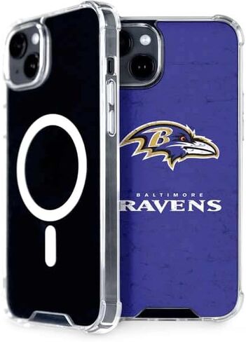 حافظة هاتف Skinit متوافقة مع MagSafe iPhone 15 - تصميم مرخص رسميًا من NFL Baltimore Ravens in Saudi Arabia