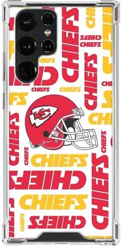 Skinit Clear Phone Case Compatible with Galaxy S24 Ultra - Officially Licensed NFL Kansas City Chiefs White Blast Design in Saudi Arabia