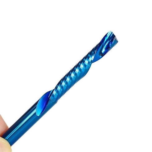 1pcs Tungsten Carbide End Mill 1/8 Inch Shank O Flute Spiral Down Cut Router Bit Single CNC Rotary Burrs Woodworking Milling Cutter(3.175x1.5x12x40mm) in Saudi Arabia