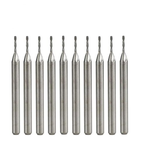 10pcs Ball Nose Router Bits 3.175mm Shank Sprial Milling Cutter Carbide End Mill Length 38mm Set 2 Flutes CNC Engraving Bit in Saudi Arabia