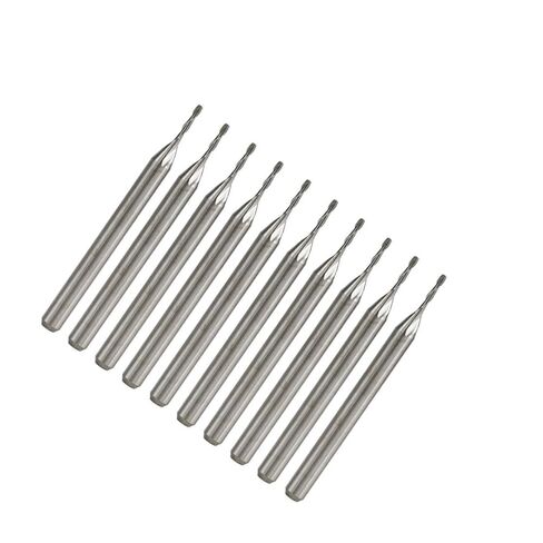 10pcs Ball Nose Router Bits 3.175mm Shank Sprial Milling Cutter Carbide End Mill Length 38mm Set 2 Flutes CNC Engraving Bit in Saudi Arabia