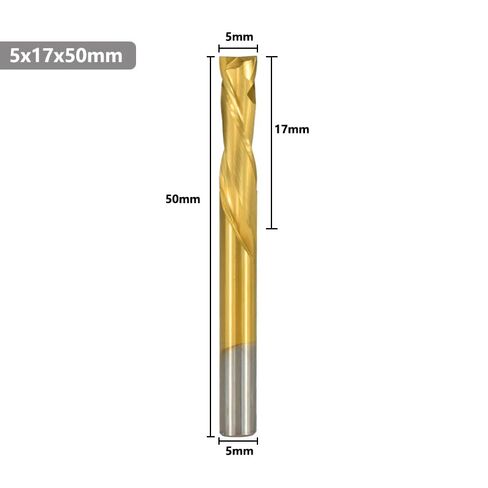 2 Flute Up Down Spiral End Mill CNC Router Bit 3.175/4/6/8/10mm Shank Tianium Coated Carbide End Mill for Wood Carving Engraving Grinding in Saudi Arabia