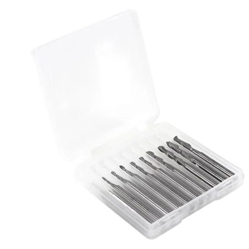 10pcs Ball Nose Carbide End Mill 1/8 Inch Shank Spiral CNC Router Bit Wood Engraving 2 Flutes Cutting Tool Edge Bits in Saudi Arabia