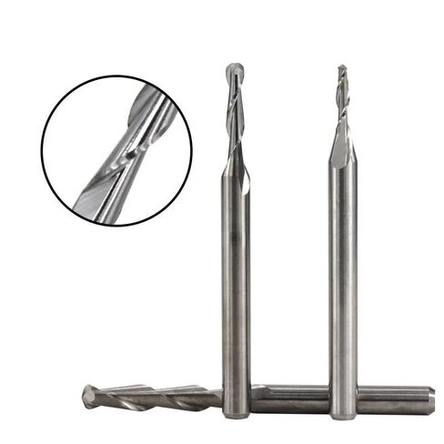 10pcs Ball Nose Carbide End Mill 1/8 Inch Shank Spiral CNC Router Bit Wood Engraving 2 Flutes Cutting Tool Edge Bits in Saudi Arabia