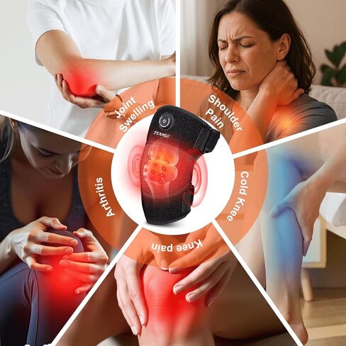 feangli Red Light Therapy for Knee Brace Heated Knee Wrap for Pain Relief, Cordless Infrared Light Therapy for Body/Joint/Shoulder, Heating Pad for Knee, Gifts for Women Men in Kuwait