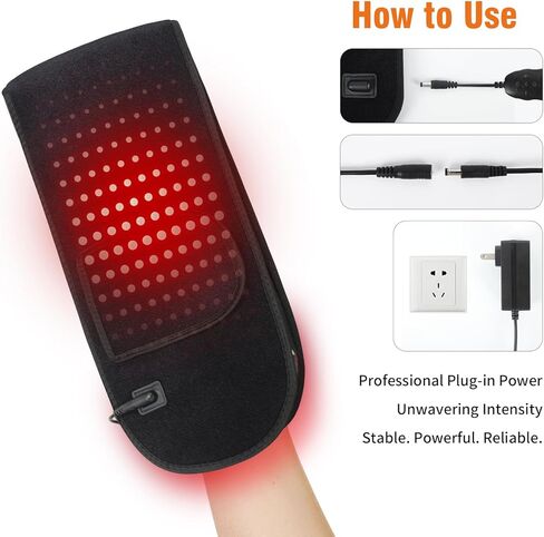 العلاج بالضوء الأحمر لليدين، قفاز العلاج بالضوء لمعصم إصبع الذراع، العلاج بالأشعة تحت الحمراء والعلاج بالضوء الأحمر للجسم، حزام مزدوج الطول الموجي 150 مصباح LED in Kuwait