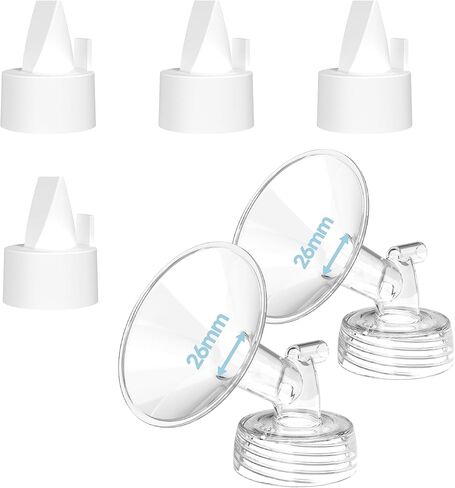 إدراجات شفة لـ Spectra، أجزاء مضخة بديلة Spectra لـ S1/S2/9 Plus، ليست ملحقات أصلية، تتضمن أجزاء مضخة الثدي شفة 15 مم و4 عبوات من صمامات منقار البط in Kuwait