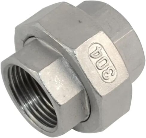 304 الفولاذ المقاوم للصدأ الاتحاد اقتران مشترك 1/4 "3/8" 1/2 "3/4" 1 "1-1/4" 1-1/2 "2" أنثى 1 قطعة (1") in Saudi Arabia