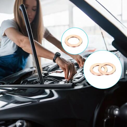30PCS Oil Drain Plug Gasket, 14mm Copper Oil Crush Washer. Copper Material Has Strong Corrosion Resistance And Good Sealing Fits Most Sedans, SUVs, Trucks, And Vans (30PCS) in Saudi Arabia