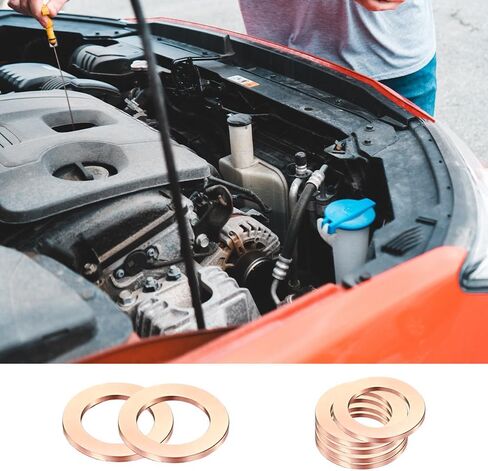 30PCS Oil Drain Plug Gasket, 14mm Copper Oil Crush Washer. Copper Material Has Strong Corrosion Resistance And Good Sealing Fits Most Sedans, SUVs, Trucks, And Vans (30PCS) in Saudi Arabia