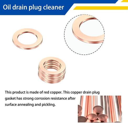 30PCS Oil Drain Plug Gasket, 14mm Copper Oil Crush Washer. Copper Material Has Strong Corrosion Resistance And Good Sealing Fits Most Sedans, SUVs, Trucks, And Vans (30PCS) in Saudi Arabia