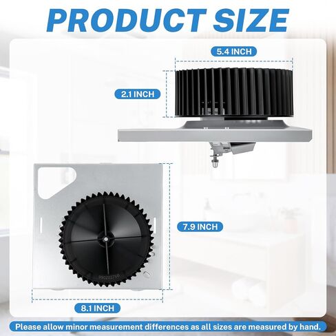 S97015162 استبدال تجميع المحرك لمراوح عادم الحمام Broan NuTone 110 CFM 4 Sones مناسب لسكن 8 بوصة × 8-1/4 بوصة متوافق مع 678-G 683-C 770RLTK 684-D وأكثر كفاءة مع ضوضاء منخفضة in Kuwait