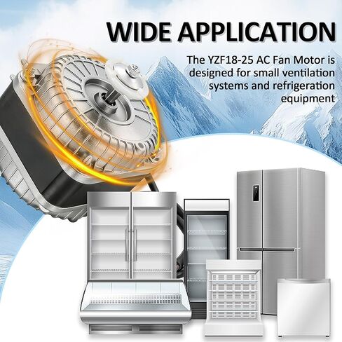 YZF18-25 محرك مروحة مكثف 120 فولت 60 هرتز 1550 دورة في الدقيقة 18/70 وات 1.01 أمبير مبخر مبرد بعمود مظلل محرك مروحة تيار متردد لمعدات التهوية الصغيرة ومبردات الثلاجة وآلات البيع in Kuwait