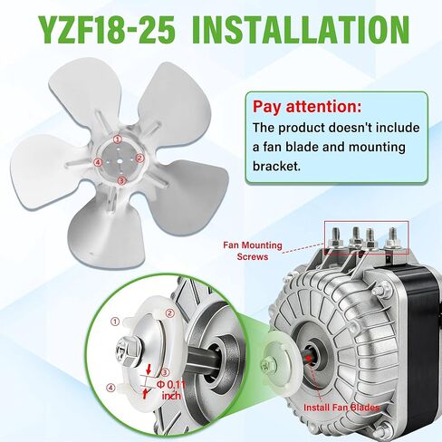 YZF18-25 محرك مروحة مكثف 120 فولت 60 هرتز 1550 دورة في الدقيقة 18/70 وات 1.01 أمبير مبخر مبرد بعمود مظلل محرك مروحة تيار متردد لمعدات التهوية الصغيرة ومبردات الثلاجة وآلات البيع in Kuwait