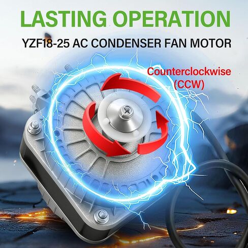 YZF18-25 محرك مروحة مكثف 120 فولت 60 هرتز 1550 دورة في الدقيقة 18/70 وات 1.01 أمبير مبخر مبرد بعمود مظلل محرك مروحة تيار متردد لمعدات التهوية الصغيرة ومبردات الثلاجة وآلات البيع in Kuwait