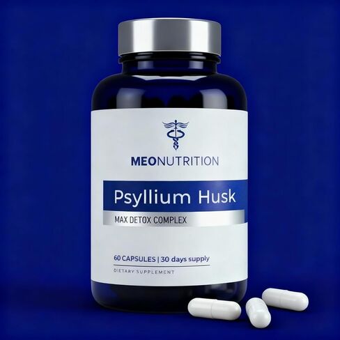 Psyllium Husk Capsules 1520mg - Max Detox Complex with Probiotics, Herbs & Fiber for Digestive Regularity & Gut Health Support* - Made in USA, Vegan - 60 Veggie Capsules in Saudi Arabia