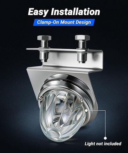 2 حزمة من دعامات ضوء البطيخ 45 درجة، مثبتة على الفولاذ المقاوم للصدأ لأضواء البطيخ مقاس 4 بوصات، لا توجد دعامات إطار حفر لشبه الشاحنات والشاحنات الصغيرة والمقطورات، وتتضمن الأجهزة in Kuwait